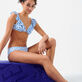 Homme AUTRES Uni - Serviette de plage uni en Coton Organique, Purple blue vue portée de face Homme AUTRES Uni - Serviette de plage uni en Coton Organique, Purple blue vue portée de face