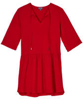 Kurzes Plumetis Damenkleid Moulin rouge Vorderansicht