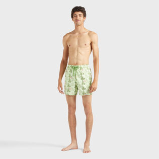 Men Swim Trunks Embroidered Seaweed - Limited Edition Macaroon front worn view