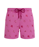 Pantaloncini mare uomo ricamati Micro Ronde des Tortues Diagonale - Edizione limitata Oleander vista frontale