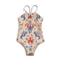 Girls One-piece Swimsuit Aqua Circus - Vilebrequin for St. Regis Pink champagne vista frontal