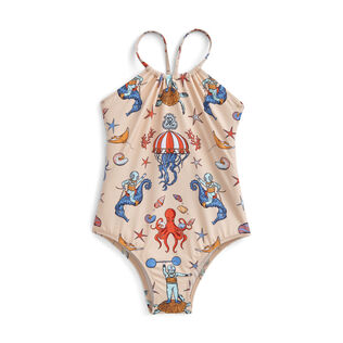 Girls One-piece Swimsuit Aqua Circus - Vilebrequin for St. Regis Pink champagne vista frontal