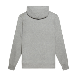 男士纯色棉质连帽运动衫 Heather grey 后视图