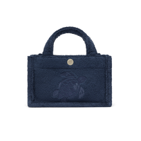 Unisex Mini Terry Bag Turtle Navy front view