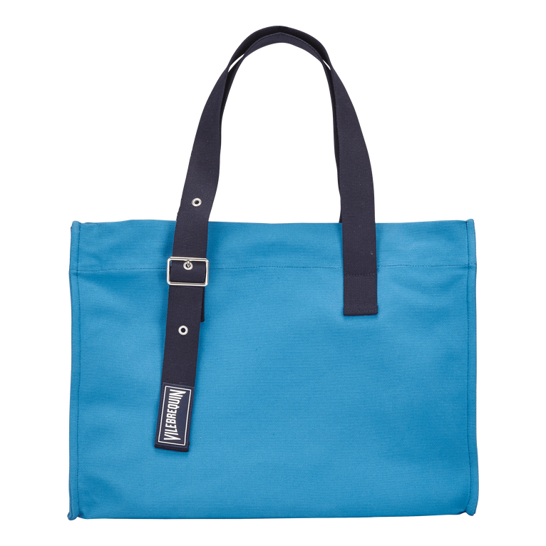 Big Cotton Beach Bag Solid - Beach Bag - Bagsu - Blue - Size OSFA - Vilebrequin