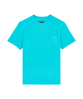 Men Organic Cotton T-shirt Solid Bora bora front view