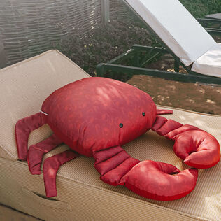 Cojín rojo en forma de cangrejo con estampado Crabs And Lobsters Amapola detalles vista 1
