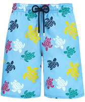 Bañador largo con estampado Ronde des Tortues Multicolores para hombre Divine vista frontal