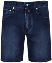 Bermudas vaqueras con cinco bolsillos y estampado Mosaïque para hombre Med denim w2 vista frontal