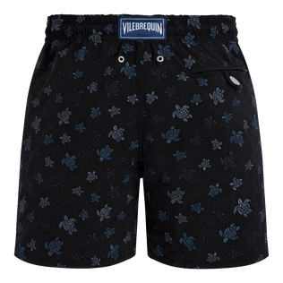Men Swim Shorts Embroidered Ronde des Tortues - Limited Edition Black back view