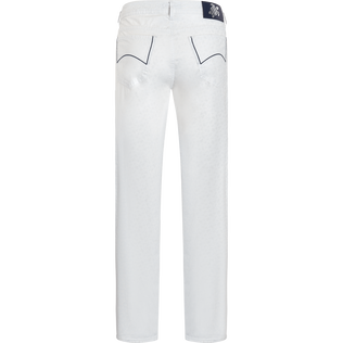 Micro Ronde des Tortues Light Gabardin 5 pockets pants Bianco vista posteriore