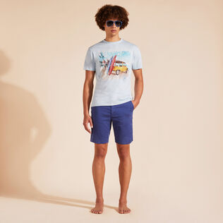 Solid Bermudashorts aus Tencel-Satin für Herren Ultramarin blau Details Ansicht 1