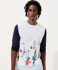 Camiseta de manga larga para hombre - Vilebrequin x Massimo Vitali Cielo azul vista frontal desgastada