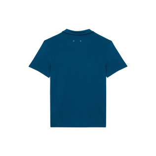 Polo en tencel homme uni Paon vue de dos