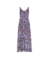 Robe long en viscose et soie femme Disco Butterfly Blush vue de face