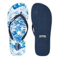 Women Flip flop Tahiti Flowers White front view