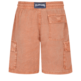 Bermudas de lino con tinte mineral para hombre