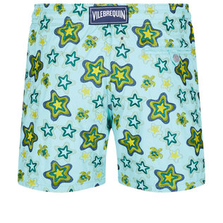 Men Swim Shorts Embroidered Stars Gift - Limited Edition Lagoon back view