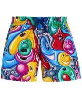 Boys Swim Shorts Faces In Places - Vilebrequin x Kenny Scharf Multicolor front view