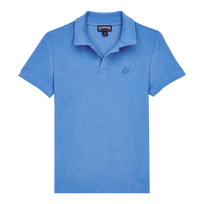 Boys Terry Polo Solid Ocean front view