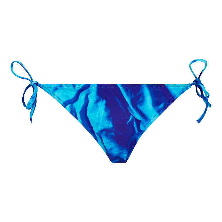 Women Bikini Bottom Mini Brief To Be Tied Les Draps Froissés - Fou - Blue - Size XS - Vilebrequin