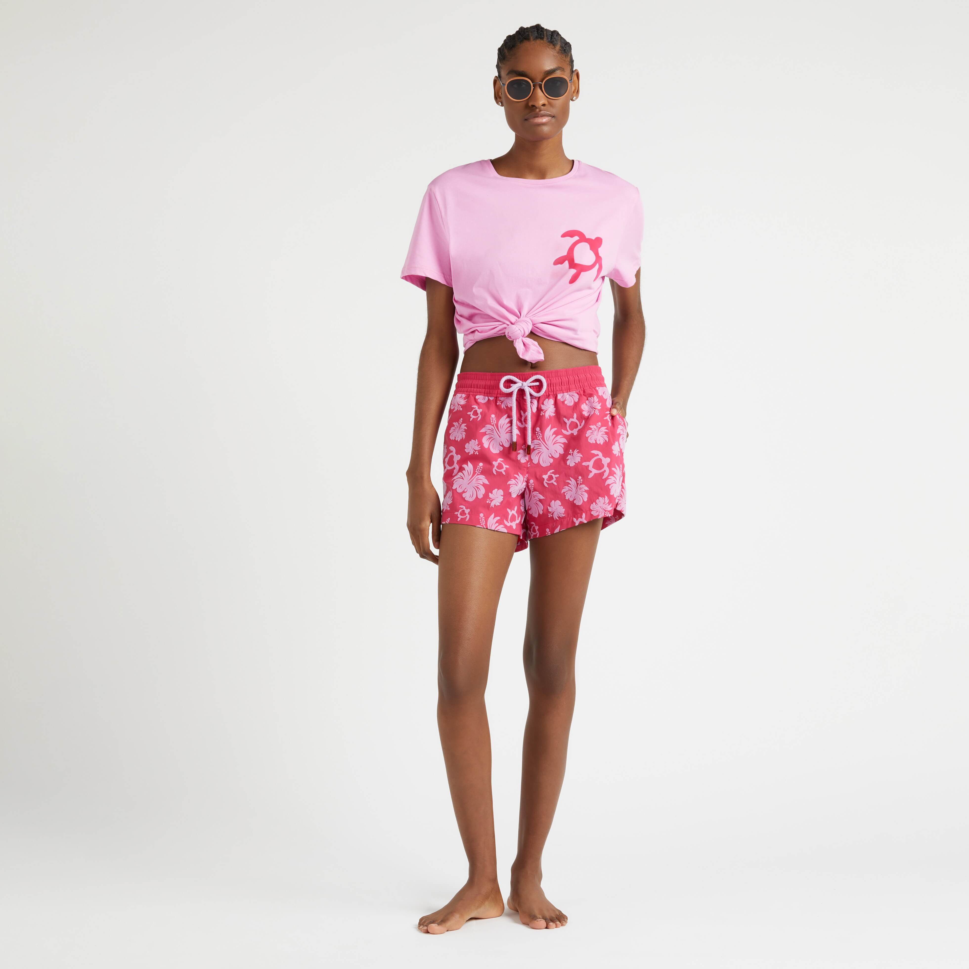 Women Swim Shorts Flocked Turtles Heart | Vilebrequin