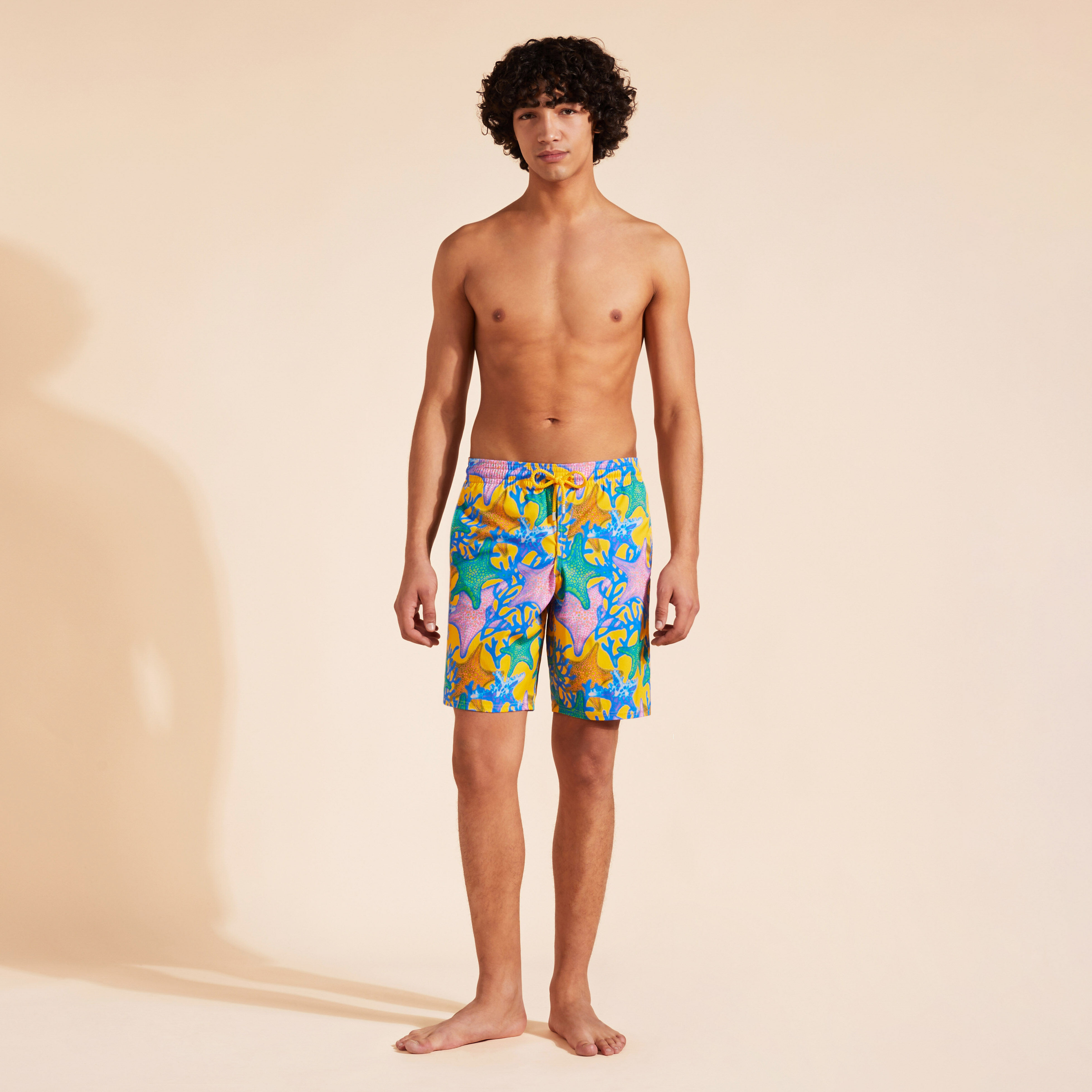 Pantaloncini mare uomo lunghi elasticizzati Glowed Stars