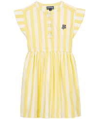 Robe longue fille à rayures Tournesol vue de face