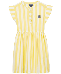 Langes Kleid mit Streifen für Mädchen Sunflower Vorderansicht