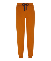 Men Jogger Cotton Pants Solid Caramel front view