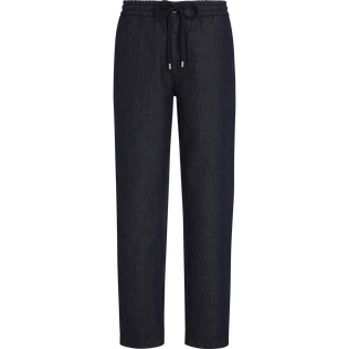 Pantalon homme denim jogging Dark denim w1 vue de face