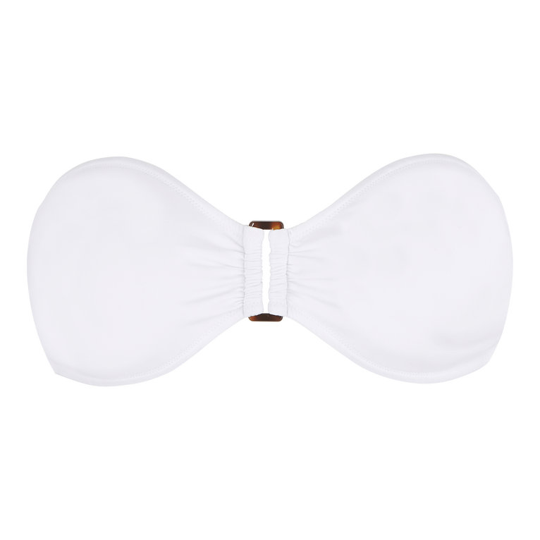 Solid Bandeau-bikinioberteil Für Damen - Luce - Weiss