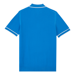 Men Organic Knit Cotton Polo Solid Earthenware back view
