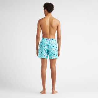 Men Ultra-Light and Packable Swim Shorts Requins Lagoon back worn view