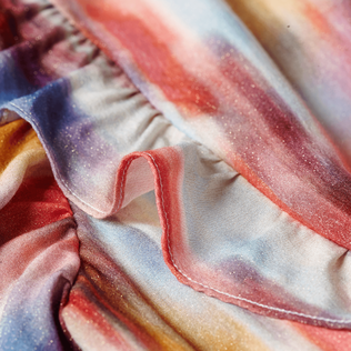 Ikat Viskosekleid für Mädchen Multicolor Details Ansicht 1