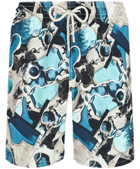 Maillot de bain stretch homme Long Californian Pool Dogtown - Vilebrequin x Highsnobiety Blue note vue de face