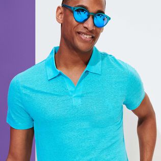 Light Azure Floaty Sunglasses Light azure front worn view