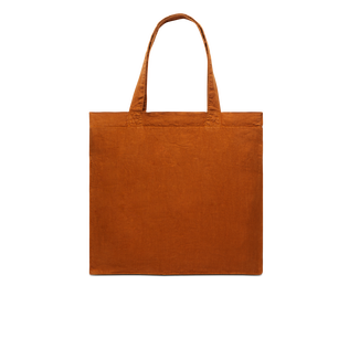 Linen Turtle Tote Bag Caramel back view