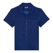 Solid Unisex-Bowling-Hemd aus Baumwolle Ink Vorderansicht