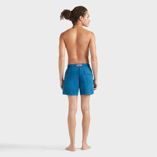 Bañador de color liso para hombre Peacock vista trasera desgastada