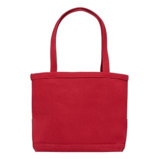 Canvas Marine Unisex Beach Bag Sold Poppy red back view