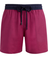 Men Wool Swim Shorts Super 120's Crimson purple front view