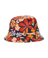 Kids Reversible Bucket Hat Monoi Turtles Brick front view
