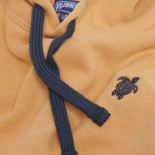 Sweat à capuche garçon Tortue brodée Moka vue de détail 4