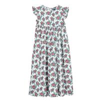 Langes Provencal Turtle Kleid für Mädchen Weiss Vorderansicht