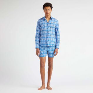 男士 Tribal Turtles 棉质巴厘纱轻盈有机棉衬衫 Palace 正面穿戴视图