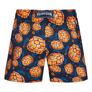 Boys Stretch Swim Shorts Carapaces Navy back view