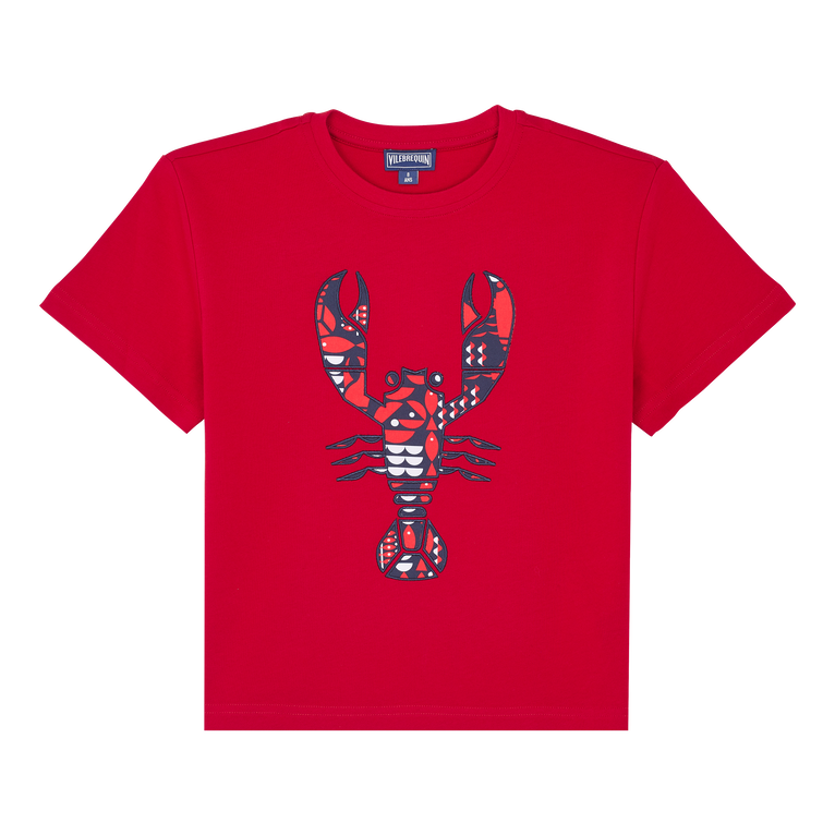 Graphic Lobsters Oversized-t-shirt Aus Bio-baumwolle Für Jungen - Tarick - Rot - Größe 2 - Vilebrequin