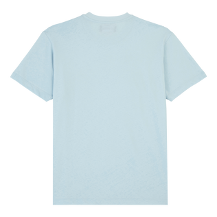 男士 White Sailing Boat 棉质 T 恤 Sky blue 后视图