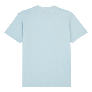 Camiseta de algodón de color blanco con estampado Sailing Boat para hombre Cielo azul vista trasera